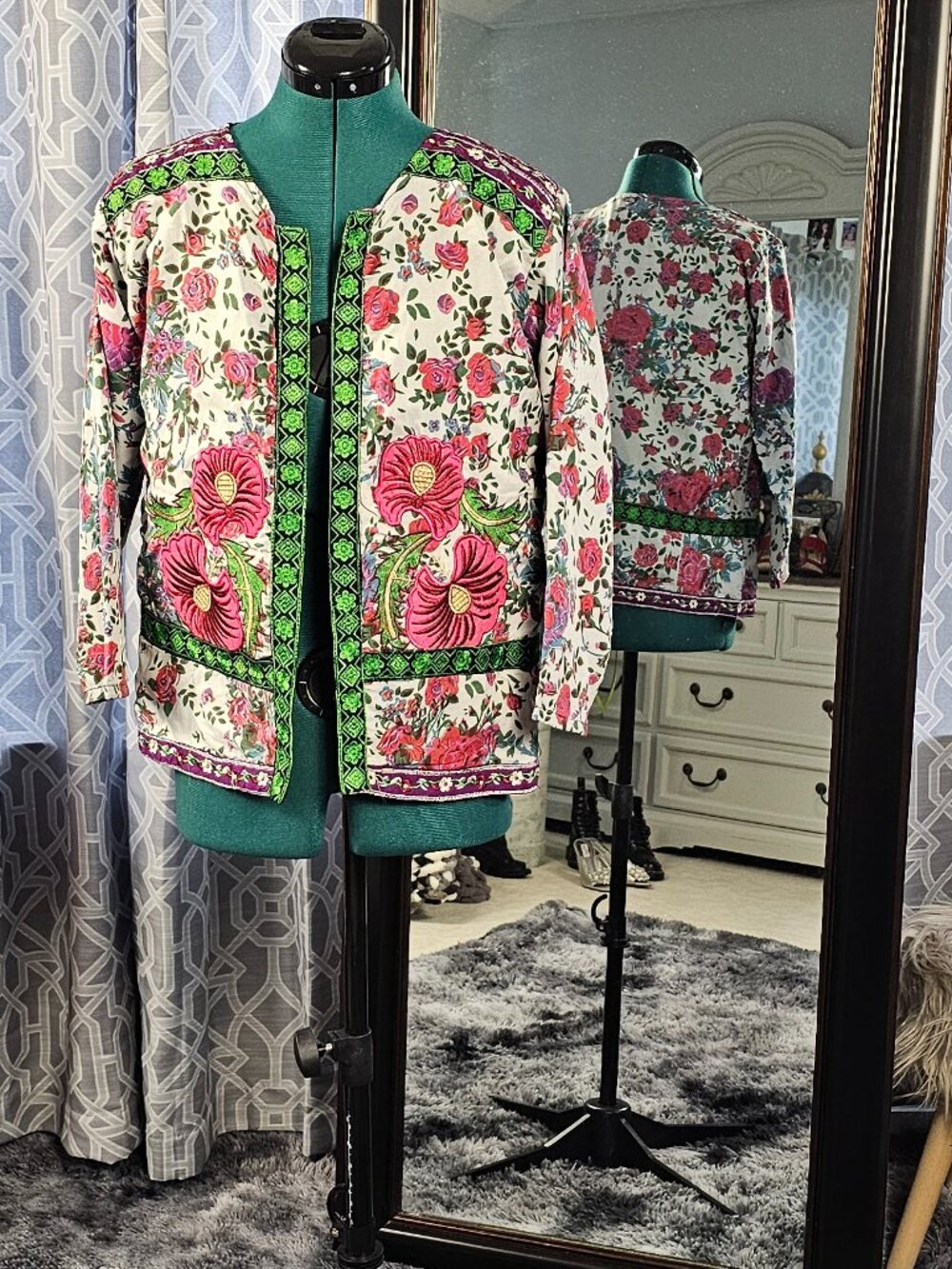 Kishmish by A&S Handcrafted Block‑Print Jacket – NWT – Fits M